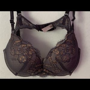 Ambrielle Lace Plunge Push-up Bra